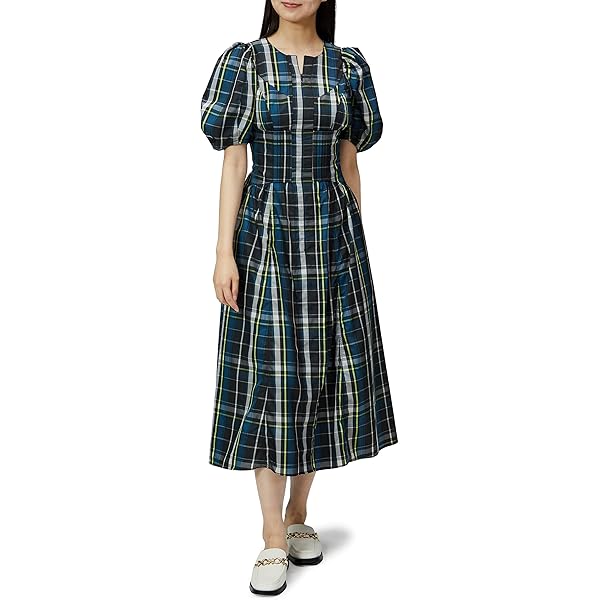 [フレイ アイディー] スクエアネックギャザータイトワンピ FWFO224078 FRAY I.D（フレイアイディー）の「スクエアネックギャザータイト