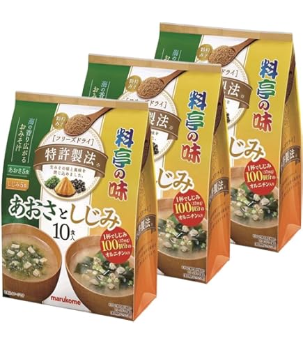Amazon | 料亭の味 即席みそ汁 減塩 生みそタイプ 72食(4種各18袋)×2