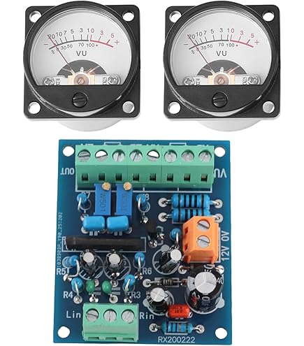 Amazon.co.jp: VUメーター組み込みキット 丸型・アナログメーター