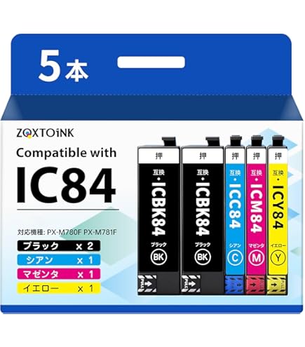 Amazon.co.jp: ECOLINK JAPAN エプソン IC4CL84 4色セット 互換インク