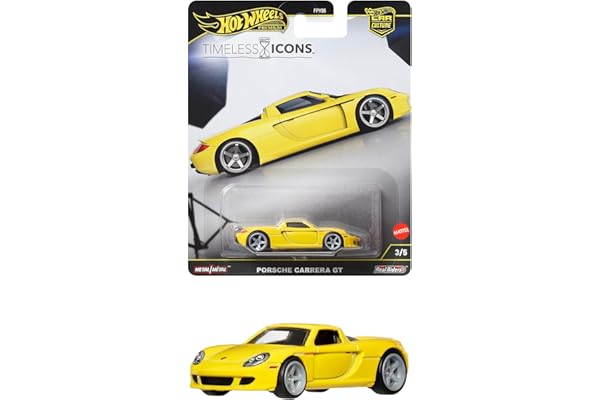 ホットウィール(Hot Wheels) カーカルチャー タイムレス アイコンズ ポルシェ カレラ GT 乗り物おもちゃ ミニカー 3歳から イエロー JBK91