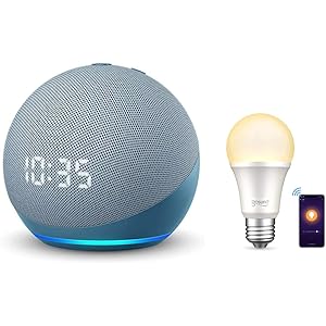 【新型】Echo Dot (エコードット) 第4世代 - 時計付きスマートスピーカー with Alexa、グレーシャー…