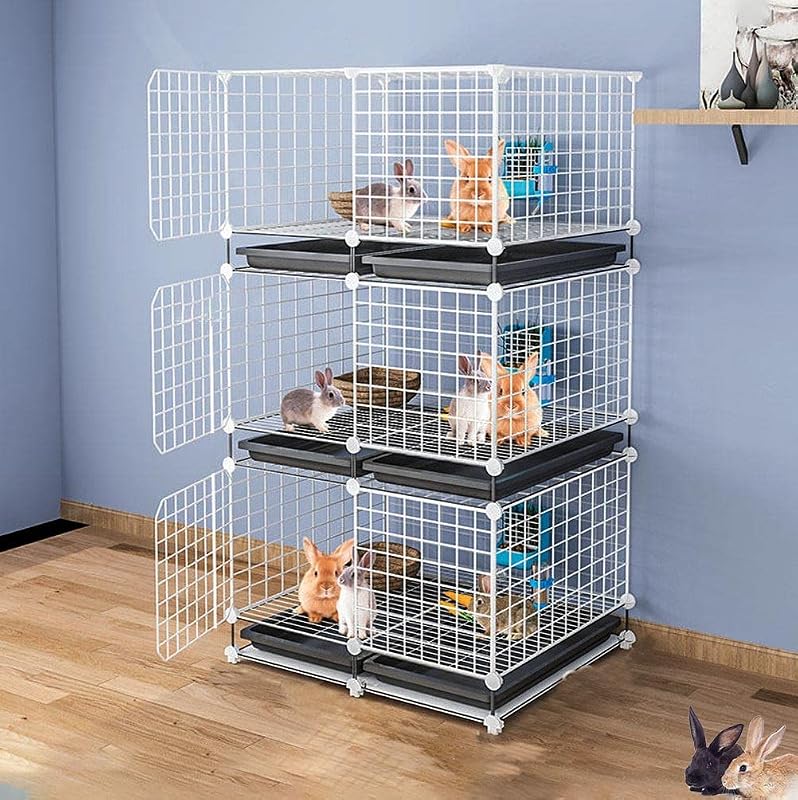 3層 特大兎 ケージヴィラスペシャルウサギケージ飼育ウサギ ケージ脱走防止 ペット簡単組み立てうさぎ用・多頭飼い取り外し可能な移動便利DIYケージ組え自由室内外兼用うさぎ 飼育用品うさぎ の 小屋