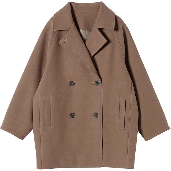 Amazon | [ オペークドットクリップ ] Pコート カシミヤブレンドウール