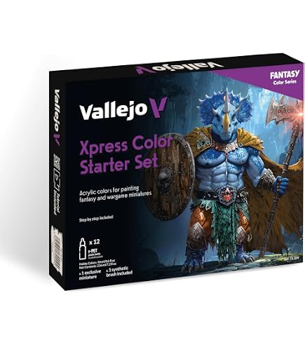 Ruben Vallejos作 ストーリーテラー 18cm Vallejo Xpress Color 72209 Starter Set (12 x 18 ml) + Figure +