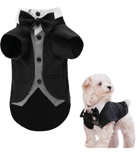 Amazon | 犬の服、パーティーの結婚式の犬の服、スーツタキシード猫