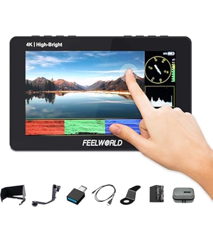 Amazon | FEELWORLD 5.5インチ LUT5 カメラモニター 輝度3000nit 5.5