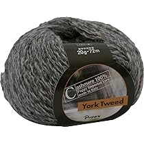Amazon | パピー ヨークツイード 毛糸 合太 Col.638 グレー 系 20g 約 