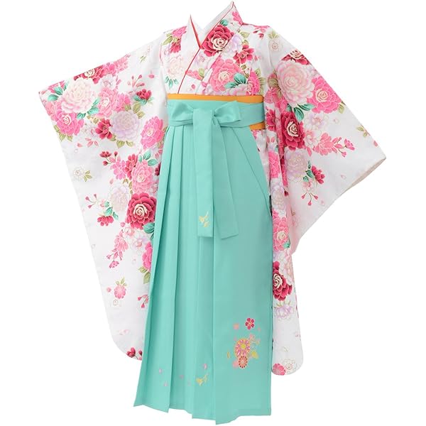 卒業式小学生 麻の葉 女の子 袴セット（4点） 販売 ジュニア 袴 セット