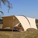MC TOMOUNT タープ 大型TCシェード TCタープ 日よけ 大空間 サンシェルター アウトドア キャンプキャノピー [HARU TARP] ベージュ