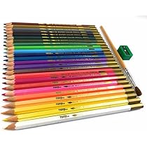 Amazon | 色鉛筆 水彩色鉛筆 24色 筆・鉛筆削り付 水彩画鉛筆