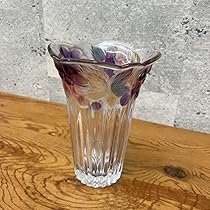 Amazon.co.jp: 昭和レトロ ガラス製 ぶどう柄 花瓶 花器 花入れ