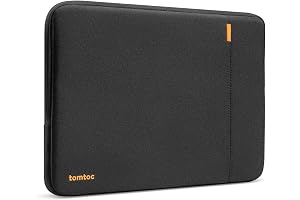 tomtoc 360°保護 パソコンケース 13インチ MacBook Air M5/M4/M3/M2/M1 2026-2018 / 13インチ MacBook Pro M2/M1 2024-2016 対応 全方位耐衝撃 13インチ MacBook Neo A18対応 ノートパソコン ケース 13.3インチ PCケース スリーブ インナーバッグ 軽量 撥水加工 ブラック