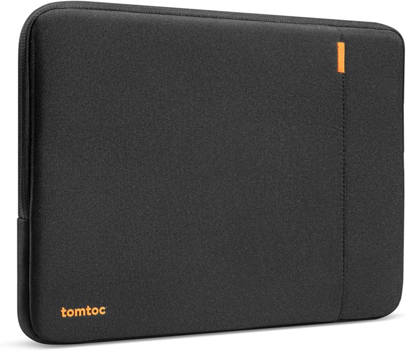 tomtoc 360°保護 パソコンケース 13インチ MacBook Air M5/M4/M3/M2/M1 2026-2018 / 13インチ MacBook Pro M2/M1 2024-2016 対応 全方位耐衝撃 13インチ MacBook Neo A18対応 ノートパソコン ケース 13.3インチ PCケース スリーブ インナーバッグ 軽量 撥水加工 ブラック