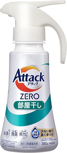 Attack Zero, From Clothing to Washing Tank, Attack Zero Liquid, Best Deodorizer, Room Drying, One Hand Type, 13.4 oz (380 g) - 1