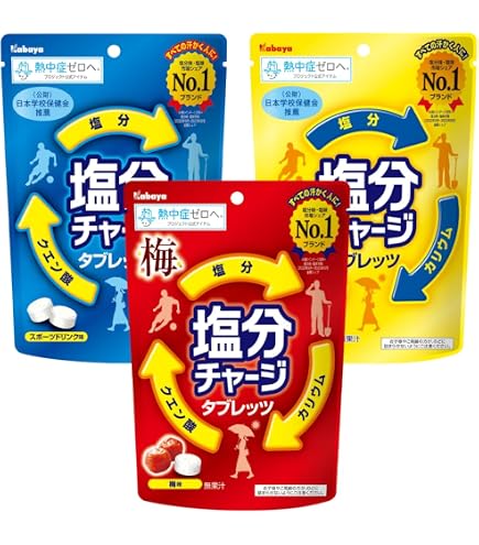 Amazon.co.jp: カバヤ 塩分チャージタブレッツ 3種6袋 DBOX（梅