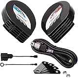 FARBIN スレンダー ホーン 薄型 コンパクトホーン12V汎用 ツイントーン ホーンセット 組み合わせ二股分岐ハーネスとトヨタ専用ホーンプラグ (12V, コンパクトなホーン+リレーハーネス+トヨタ適用変換プラグ)