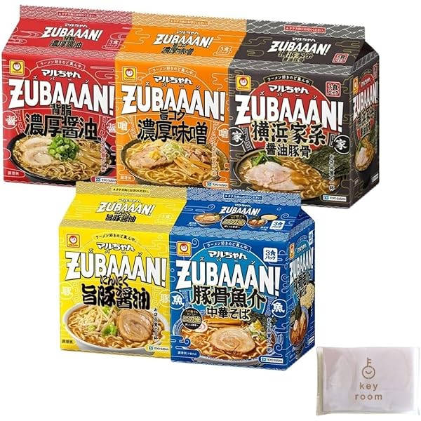 マルちゃん Amazon.co.jp: 東洋水産 マルちゃんZUBAAAN! 豚骨魚介中華そば 3