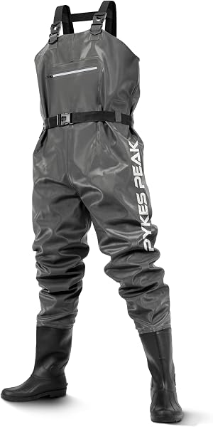 PYKES PEAK (パイクスピーク) Waders, Fishing, Radial Sole, Chest-High, Surf, Choose from 2 Types, Fully Waterproof, PVC, Non-Sticky Interior - 1