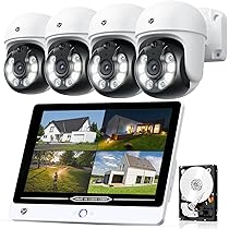 Amazon.co.jp: 【4K 360°全方位追尾】 YESKAMOO 防犯カメラ 屋外 800万