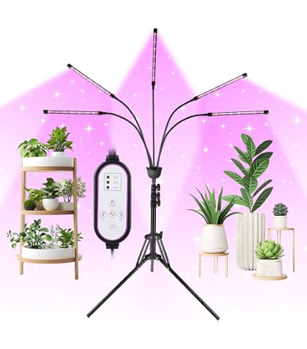 Amazon.co.jp: ZXMEAN LED Grow Light, 3 Heads Red Blue White Full