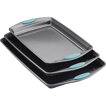 Rachael Ray Mix And Measure Prep Set - 10-Piece Nesting Bowls, Measuring Cups, Spatula & Spoonula, Light Blue/Teal