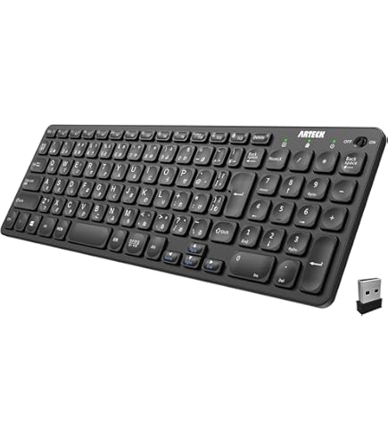 Amazon | Arteck HW193 2.4G ワイヤレスキーボード日本語配列 無線