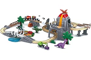 Hape(ハペ) 恐竜レールデラックスセット 3才以上 木製 レールセット おもちゃ E3795