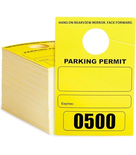 Amazon.co.jp: 駐車許可証 ハングタグ 空白 仮券(100枚入) 車 駐車管理
