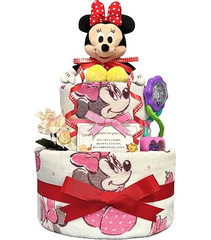 Amazon | おむつケーキ出産祝い 豪華3段 双子ちゃん用 おしゃれで