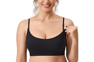 MOMANDA Women's Nursing Bras Ribbed Seamless Bralettes Support Sports Bra Wireless Maternity Breastfeeding Bra Sleep