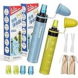 GreeShow 携帯浄水器 アウトドア 濾過器 日本正規品 サバイバル浄水器 災害用 非常用 濾過 防災 簡易浄水器 災害グッズ 登山 キャンプ 再利用可能 GS-282浄水器 2個セット