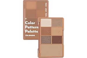 【 アイムミミ/i’m meme 公式店 】 アイムカラーパターンパレット (サンドパターン) | 6色アイシャドウ＆1色チーク 韓国コスメ 携帯便利 自然発色 デイリー日常 多用途