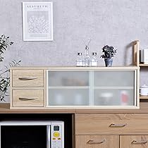 【とと】不二貿易　キッチンカウンター　キッチン収納　食器棚　ナチュラル Amazon｜不二貿易 キッチン収納 食器棚 幅120×奥行39.5×高さ89cm