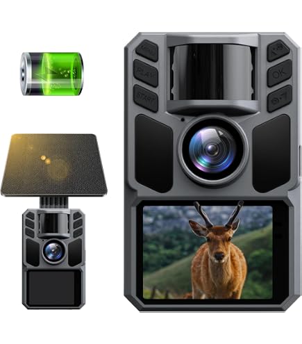 Amazon.co.jp: FKPCAM トレイルカメラ ソーラー式 野生動物監視カメラ