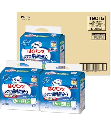 Amazon | リフレ 【無地段ケース販売】はくパンツうす型長時間安心 96