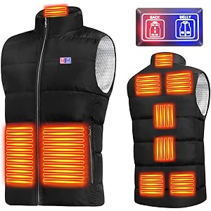 加熱ベスト 電熱ベスト 【前後9箇所発熱】 USB給電 前後独立 3段階温度調整 速暖 丸洗い ヒーターベスト メンズ…