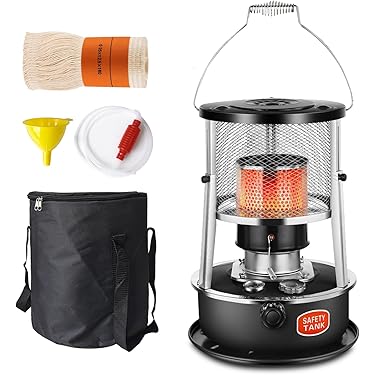 石油ストーブ 黒　対流型 灯油ストーブ キャンプ アウトドア 急速加熱 防寒対策 Amazon | 石油ストーブ 対流型小型灯油ストーブ 緊急消火装置 キャンプ