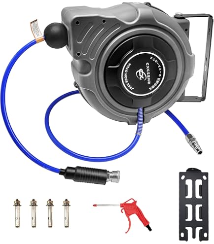 Amazon.co.jp: トラスコ中山(TRUSCO) オートエアーリール グレー Φ8