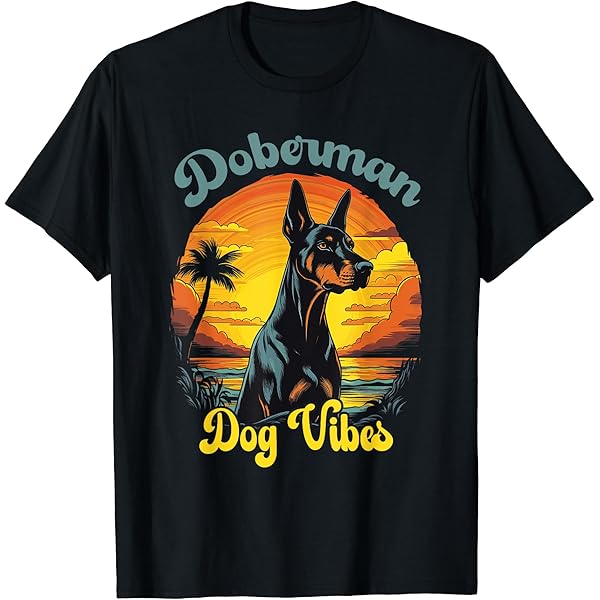 ドーベルマン グラフィック Tシャツ Amazon | ドーベルマンピンシャーカラフルグラフィック Tシャツ