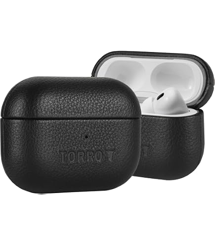 AirPods Pro 第2世代 イヤホン 美品 ブラックレザーケース Amazon | TORRO レザーケース AirPods Pro(第1世代と第2世代)対応 – 本
