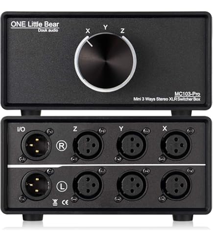 Amazon | DoukAudio XLR オーディオスイッチャー 1イン3出力: バランス
