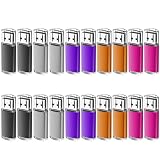 【国内発送】 EASTBULL USBメモリ 1GB 50個セット フラッシュメモリー USB2.0 フラッシュドライブ キャップ式 防塵性能優れ ストラップ付き LEDライト付き (1GB 5色)