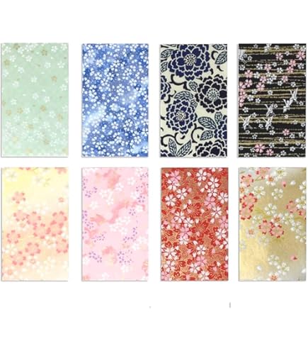 Amazon | 【Amazon.co.jp 限定】和紙かわ澄 特撰 友禅和紙 ぽち袋