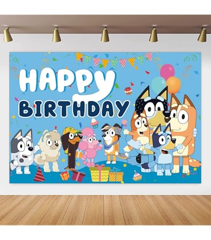 2 Ballons Géants Bluey Et Bingo - Décoration Gonflable Pour Anniversaire Enfant - 81 Cm - Avec Valve Auto-obturante - 2