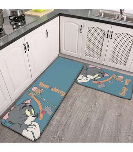 トイレセット＆防水キッチンマット2枚＆ロングキッチンマット2枚セット キッチンマット2枚セット ロング 台所マット玄関マット 北欧