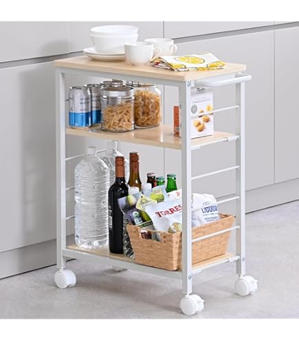 Amazon.co.jp: EBM 木目調ビュッフェサービスワゴン : ホーム＆キッチン