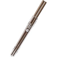 シービージャパン 箸 [ケース付き] 抗菌仕様 アッシュブラウン 食洗機対応 弁当用箸 20.5cm カチャカチャ鳴らない 出し入れしやすい専用ケース 天然木 塗り箸 DSK