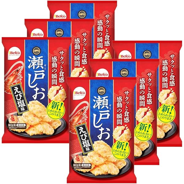 Amazon.co.jp: 栗山米菓 瀬戸しお えび塩味 76g × 12袋入 ＋ さ