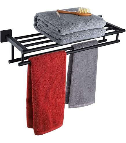 Aazon.co: BOZWELL Bathroo Towel Rack with Two Towel Bars,Gold 24 Aazon.co: BOZWELL Bathroo Towel Rack with Two Towel Bars,Gold 24
